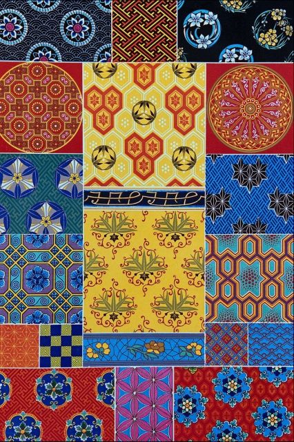 hand-decorated fabric design