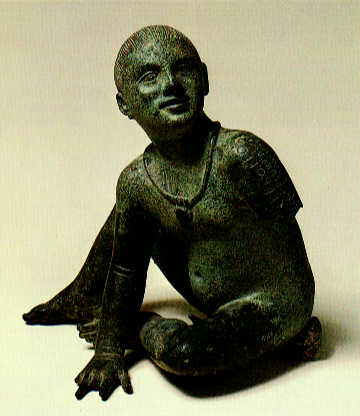 Etruscan bust of a child