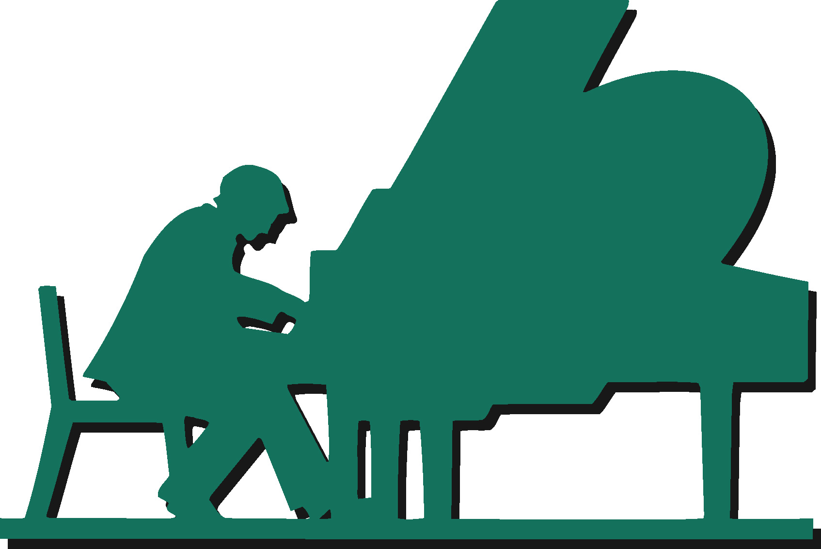 graphic: pianist playing piano